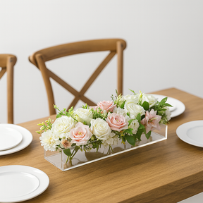 Vaso Centro de Mesa em Acrílico Transparente